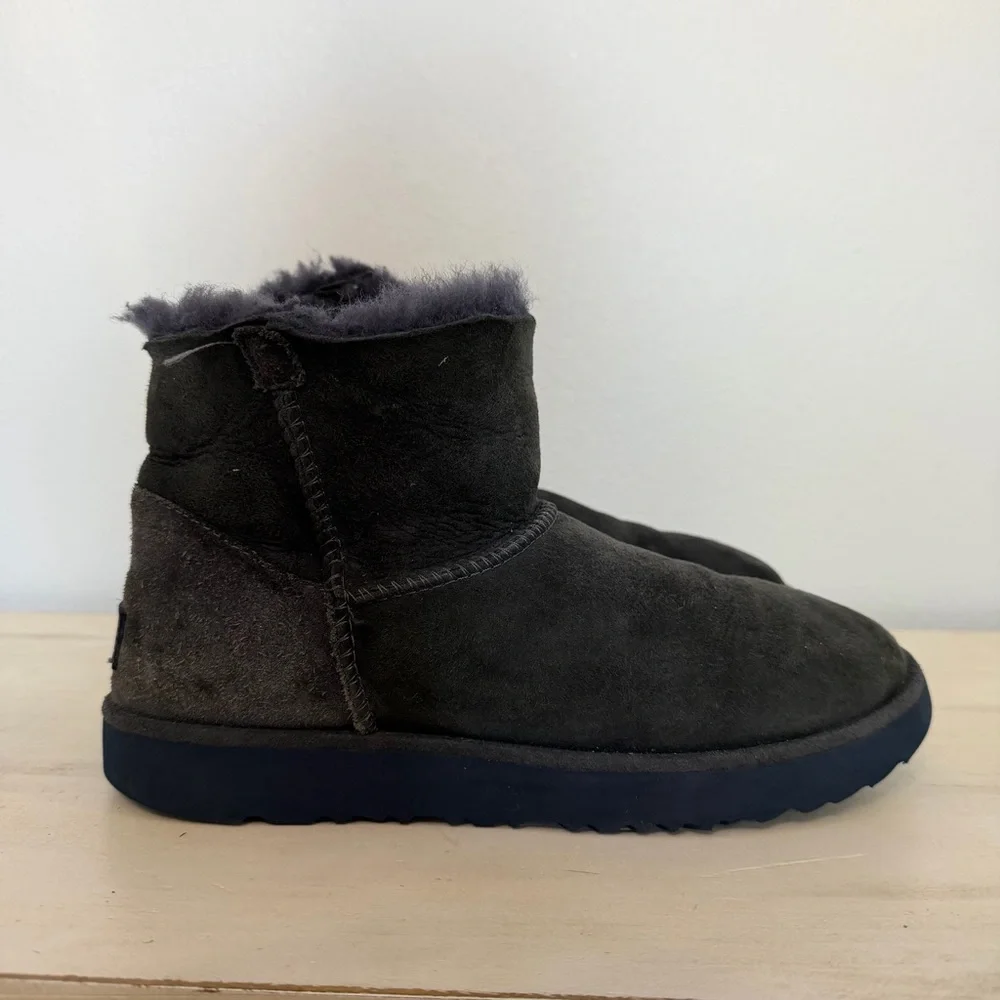 Ugg Navy Suede Classic Mini Boots